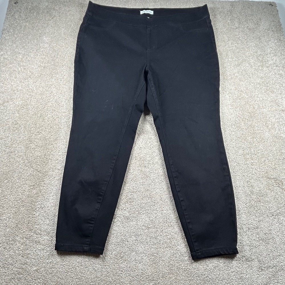 Lane Bryant Womens Black Pull On High Rise Skinny Pants Plus Size 22W 1651